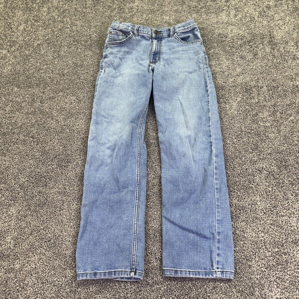 Wrangler Jeans Boys 14 Blue Classic Straight Adjustable Waist Denim Casual